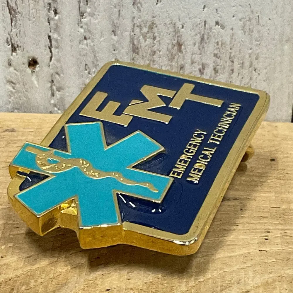 EMT Ladies Belt Buckle Paramedic First Responder Enamel‎ Embossed